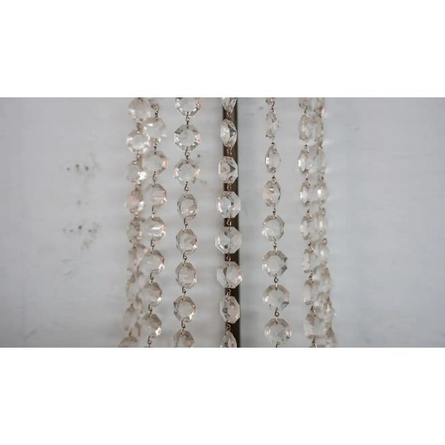 Beaux-Arts Niermann Weeks Empire Style Large Crystals and Metal Wall Sconce or Lantern For Sale - Image 3 of 12