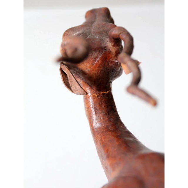 Vintage Leather Antelope Figure For Sale - Image 11 of 13