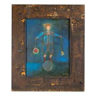 Luigi Granetto, Measuring under the Fingers, Oil Painting, 1998 For Sale