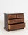 Mahogany chest of drawers in Rich Mahogany. The rich mahogany surface highlights four drawers with inlaid banding, brass...