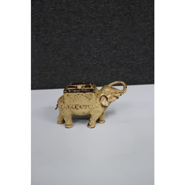 Antique Cast Iron Elephant Cigarette Dispenser For Sale - Image 9 of 14