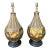Pair of Italian Modernist Brass Lamps For Sale