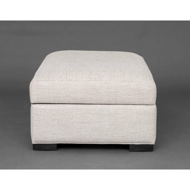 Contemporary Gray Upholstered Storage Ottoman For Sale In New York - Image 6 of 9