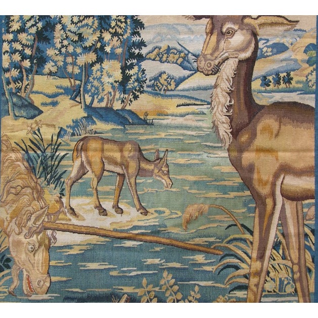 Late 20th Century Pictorial Forest and Wildlife Tapestry For Sale - Image 4 of 7