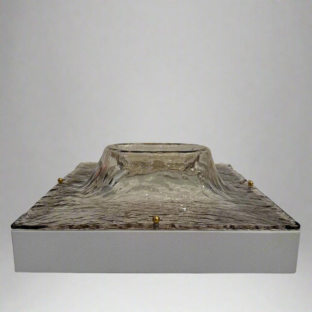 Transparent Mid-20 Century Murano Glass Ceiling Fixture by Toni Zuccheri for Venini, Italy For Sale - Image 8 of 8