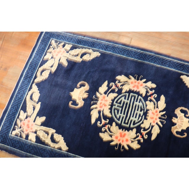 Textile Antique Floral Chinese Peking Rug - 3'3" x 5'5" For Sale - Image 7 of 7