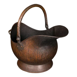 1850's Antique Fireside Helmet Scuttle