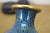 3 Chinese Brass Cloisonne Blue Enameled Floral Bud Vases & Ashtray For Sale - Image 14 of 14