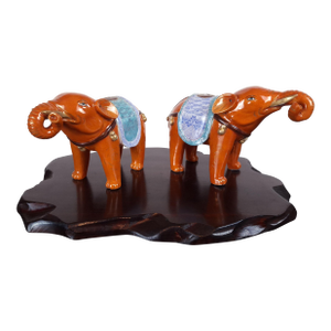 Chinese Porcelain Auspicious Elephant Pair