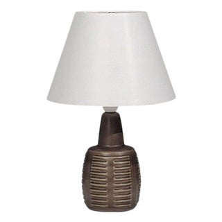 Einar Johansen, Table Lamp, Brown Stoneware, Denmark, 1960s For Sale
