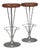 Vintage Bar Stools in Leather by Piet Hein for Fritz Hansen, 1960s, Set of 2 For Sale