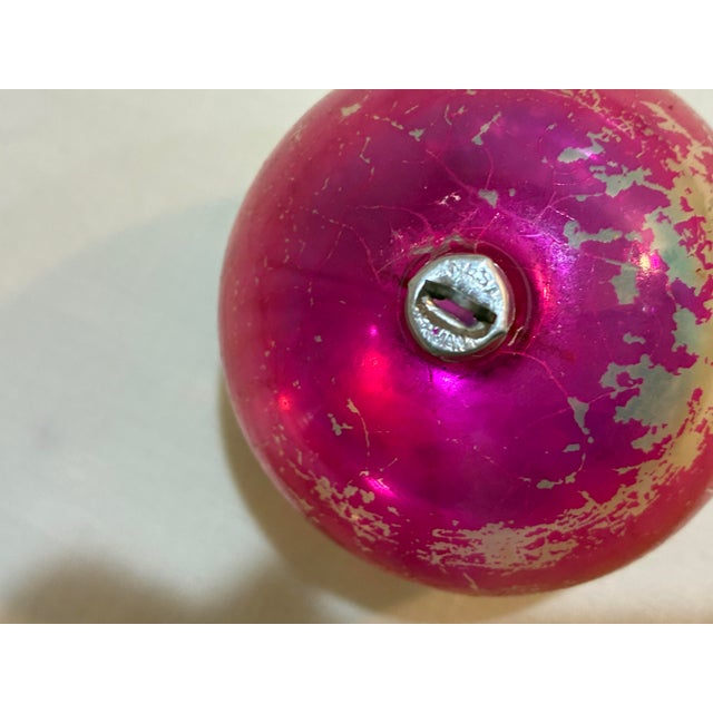Metal 7 Vintage West German Glass Ombre Christmas Tree Ornaments MCM For Sale - Image 7 of 12