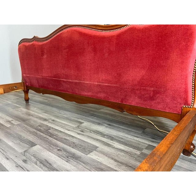 Vintage French Louis XVI Walnut King Size Bed Frame For Sale - Image 11 of 12