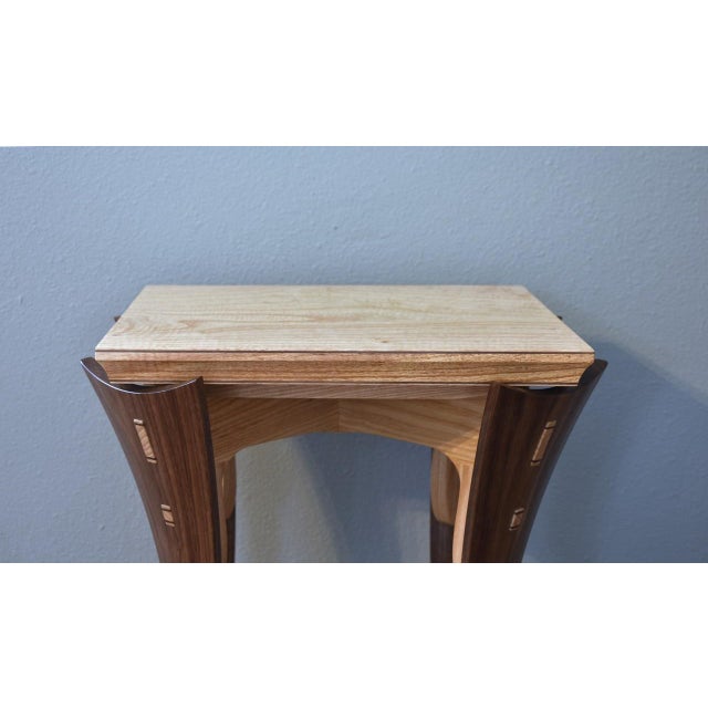 Wood Contemporary Ash and Walnut Side Tables - a Pair For Sale - Image 7 of 8