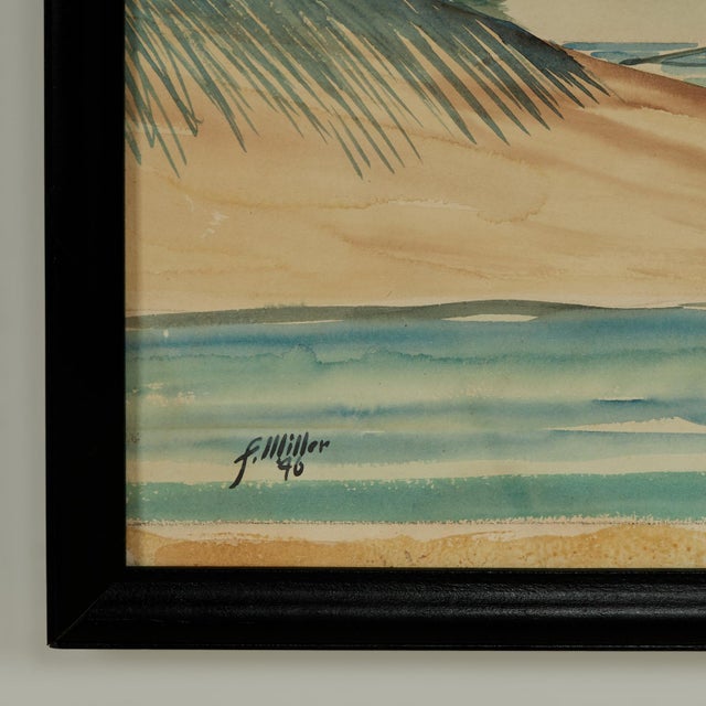 Vintage Tropical Watercolor For Sale In West Palm - Image 6 of 9