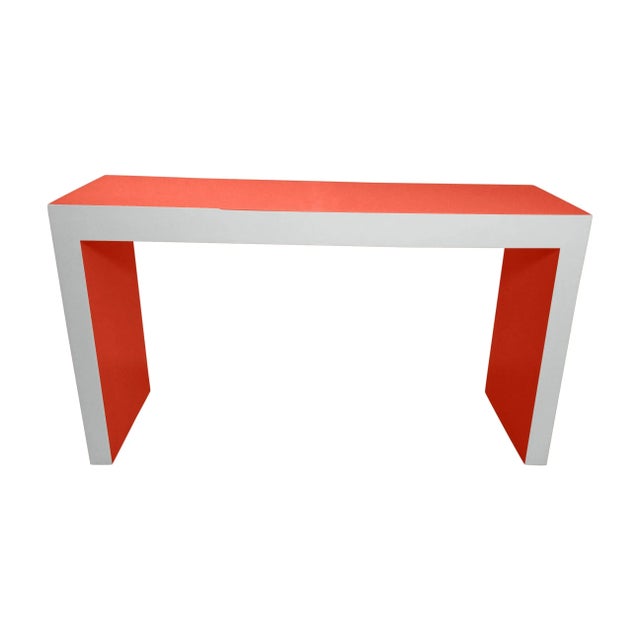 Modern mid century style modern console with a tone custom finish.The console is made of solid alder and done in a unique...