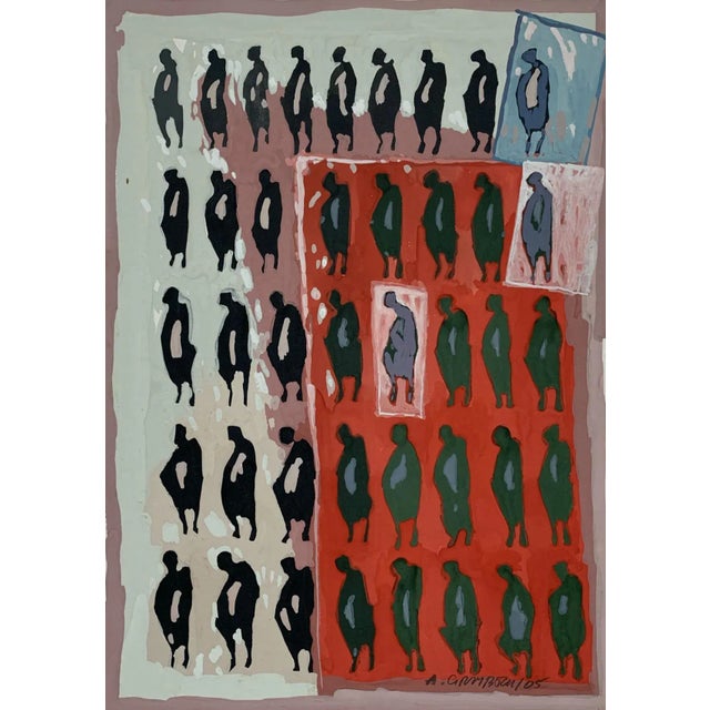 Paper Aleksander Grzybek, Red Rectangle with Small Ones, 2005 For Sale - Image 7 of 7