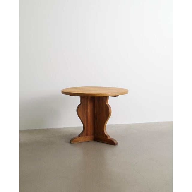 Wood Swedish Modern Lovö Round Side Table by Axel Einar Hjorth for Nordiska Kompaniet, 1930s For Sale - Image 7 of 7