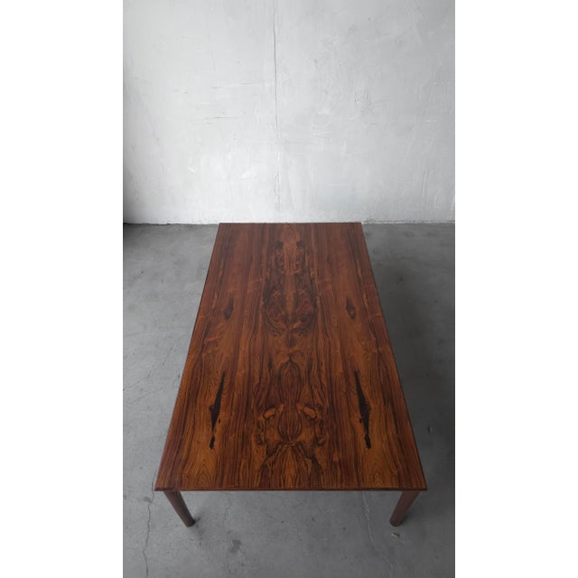 1960s Large 1960s Mid Century Danish Brazilian Rosewood Coffee Table For Sale - Image 5 of 6