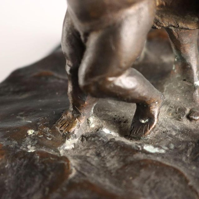 Antique Bronze Sculpture of Mother with Child, 20th Century For Sale - Image 5 of 8