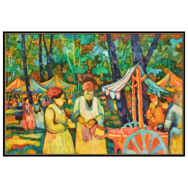 Figurative Mid 20th Century Celebrations in Bloom, Donald Purdy For Sale - Image 3 of 5