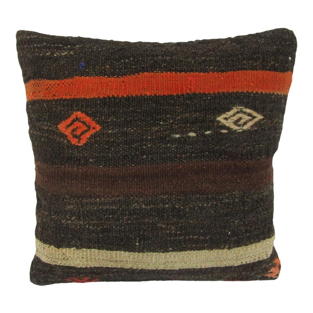 Striped Decorative Kilim Pillow Cover For Sale