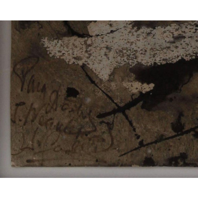 Abstract 1980s Jean Negulusco Abstract Work on Paper, Signed For Sale - Image 3 of 3