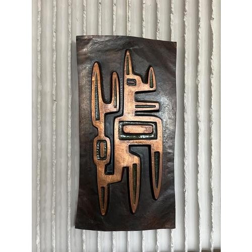 Copper Vintage Enamel & Copper Decorative Wall Art For Sale - Image 8 of 8