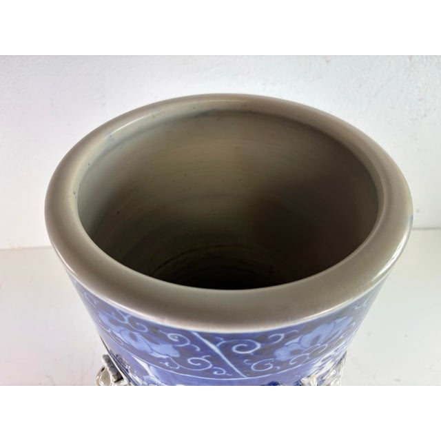 Early 20th Century Hand Painted Chinese Export Umbrella Stand For Sale - Image 4 of 12