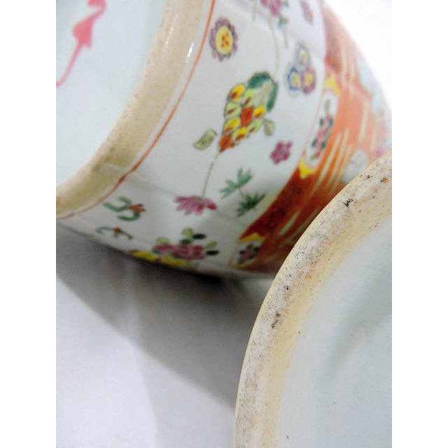 Rare Antique "Linen Fold" Famille Rose Vases, Signed White Porcelain Chinese With Chimera, Republic Period, a Pair For Sale - Image 11 of 11