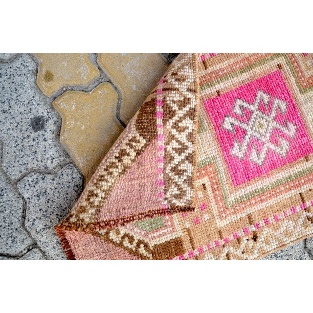 1960s Vintage Wool Rug For Sale - Image 4 of 6