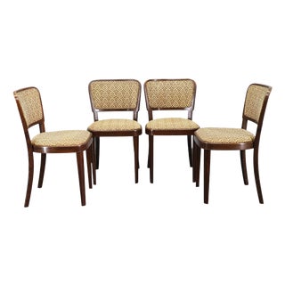 Dining Chairs from Thonet, Former Czechoslovakia, 1940s, Set of 4 For Sale