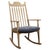 Brown Vintage Scandinavian Oak and Leather Rocking Chair by Henning Kjærnulf, 1970s For Sale - Image 8 of 8