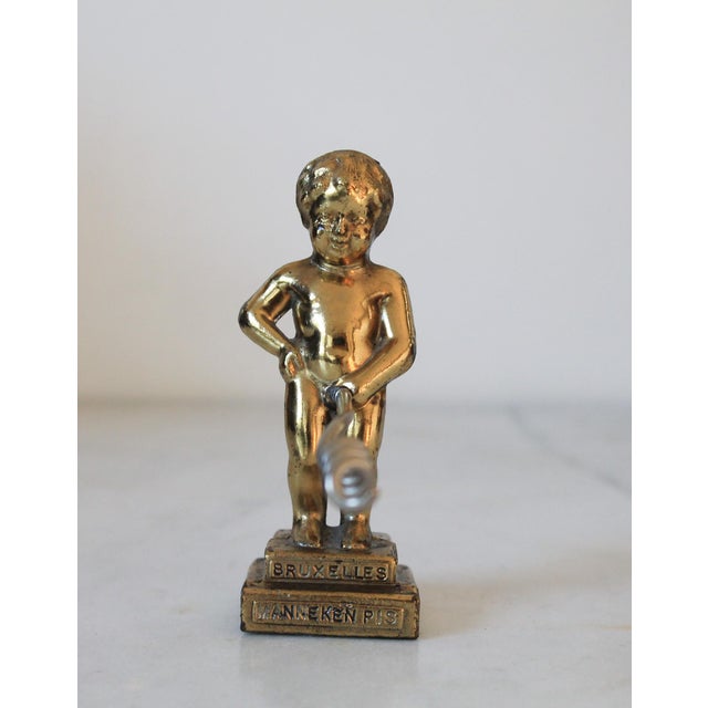 Figurative Vintage Brass Bruxelles Manneken Pis Wine Bottle Opener For Sale - Image 3 of 8