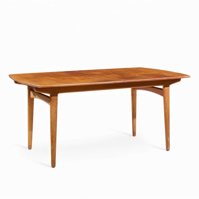 Mid 20th Century Knud Andersen for Jca Jensen Mid 20th Century Danish Teak Hidden Leaf Dining Table For Sale In Chicago - Image 6 of 13