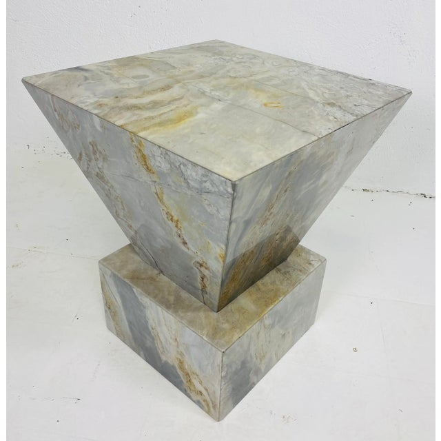 Mid Century Vintage Modern Marble Pedestal/Table For Sale - Image 9 of 10