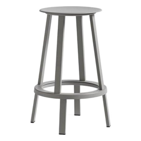 Revolver Bar Stool in Grey For Sale