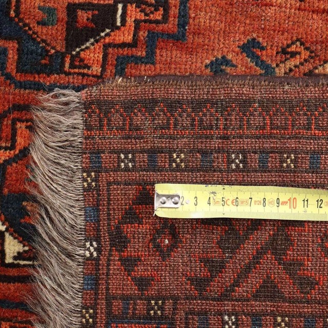 Textile Cotton & Wool Bukhara Rug, Afghanistan For Sale - Image 7 of 8