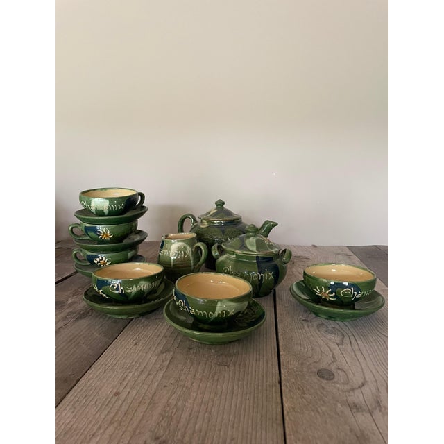 Ceramic Tableware from Chamonix, 1960s, Set of 9 For Sale - Image 12 of 12