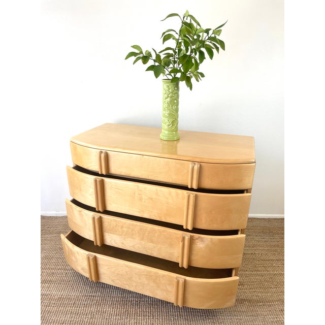 Vintage Mid-Century Modern Heywood Wakefield 4 Drawer Airflow Dresser For Sale - Image 11 of 16