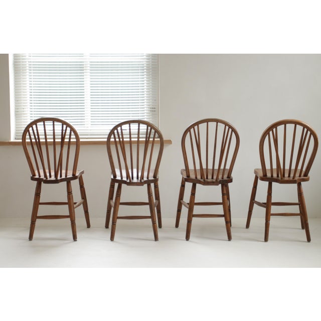 19th Century British Military Windsor Chairs, Set of 4 For Sale - Image 4 of 18