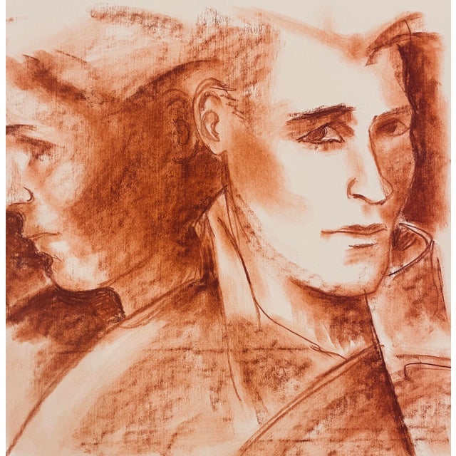 Portrait on heavy paper in sanguine from the estate of Northwest School artist Neil Meitzler (1930 - 2009). Estate number...