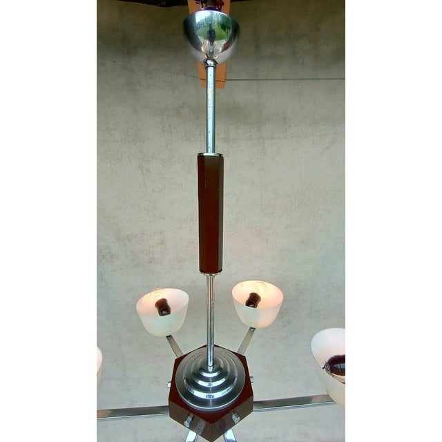 Art Deco Chandelier, 1940s For Sale - Image 15 of 18