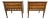 Pair of Vintage French Provincial Louis XVI Style Marble Top 2 Drawer Side Tables by Gordon's Inc. For Sale