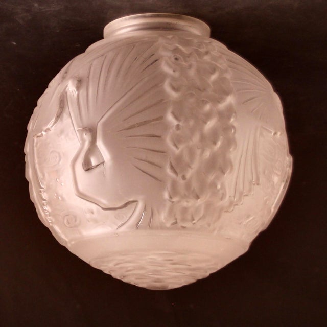 Large French Art Deco Pendant Light from Muller Frères, 1920s For Sale - Image 11 of 14