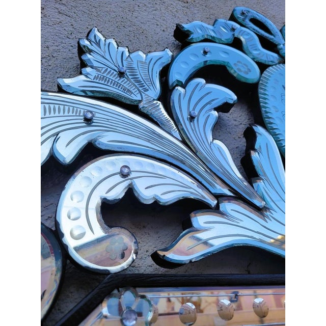 Large Engraved Venice Mirror, 20th Century For Sale - Image 6 of 18