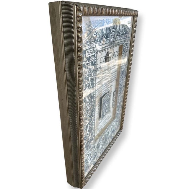 Antique Italian Framed Page of Cicero Book Written in 1588. For Sale - Image 4 of 5