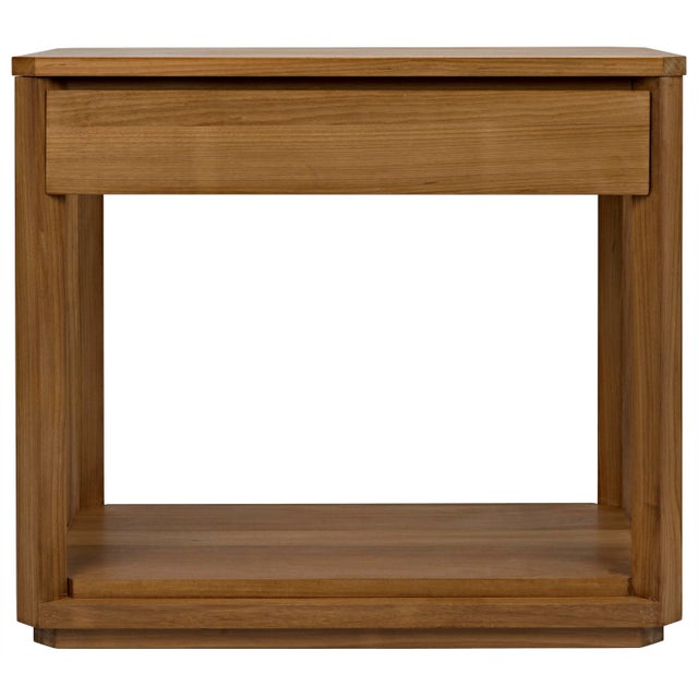 This simple teak side table, with clean, traditional lines is distinguished by both the excellence of its craftsmanship...