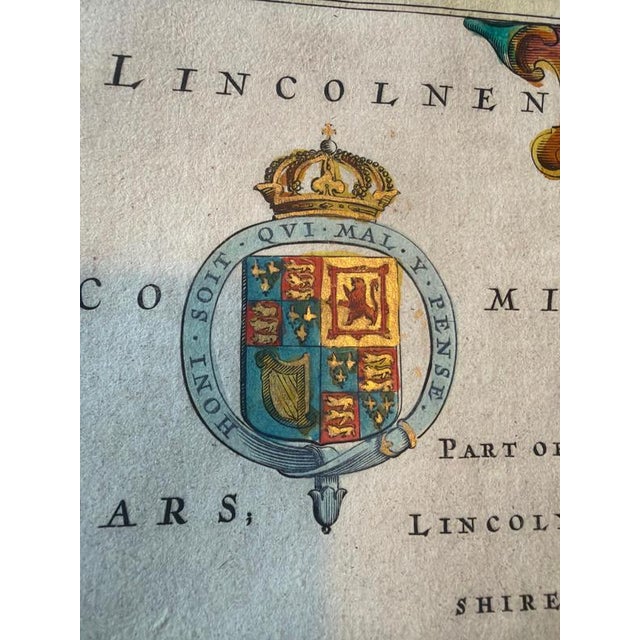 Antique Map of Cambridgeshire & Cambridge from Joan Blaeu, 1645 For Sale - Image 9 of 13