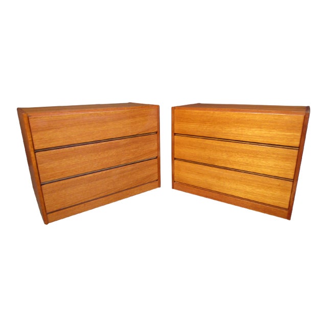 Pair of Mid-Century Modern Style Teak Dressers For Sale